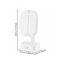 Lighted Makeup Mirror Tap Control Tri-Fold Vanity Mirror USB
