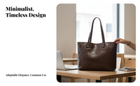 Large Leather Tote Bag, Work, Travel, Women