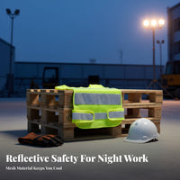 Reflective Safety Vest Breathable High Visibility Vest 360 Degree Protection Lightweight for Thoroughfare Workers, Nighttime