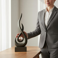 Intertwined Figurine Light Luxury Design Crystal Ball Ornament