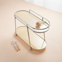 2-Tier Oval Storage Rack Multi-Purpose 2-Tier Countertop Organizer Vintage