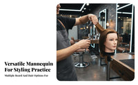 Male Mannequin Head Can Be Dyed and Permed Barber Practice Head Dyeable Haircut Training Doll for Barbers, Beauty School
