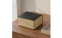 PU Leather Watch Box Pillow Insert Hinged Lid Watch Case Easy to Clean