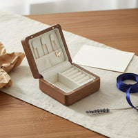 Walnut Jewelry Box Giftable Wood Jewelry Box Scratch-Resistant