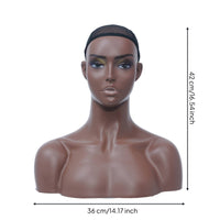 Female Mannequin Head Bust Pinable PVC Mannequin Bust Realistic Look