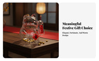 Mini Fortune Cat Jar Transparent Design Fortune Cat Piggy Bank Clear Beckoning Cat Bank Decorative Detail House Decoration