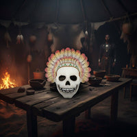 Tribal Chief Mask Realistic Design Chieftain Headgear Comfortable Fit