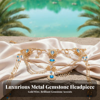 Ancient Grotto Design Hair Accessory Handmade Chinese Design Hair Crown Exotic Celestial Being Headpiece Elegant Features