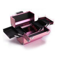 Aluminum Makeup Case Lockable Travel Vanity Box Large Capacity for Hairstylists