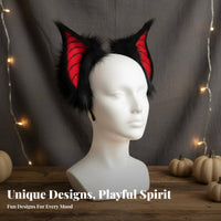 Dark Ear Headband Halloween Themed Dark Ears Headband Ry Creature Ears Lightweight Gothic Headpiece Comfortable Fit