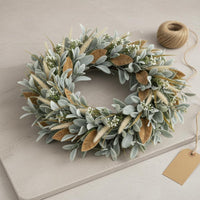 Door Wreath Artificial Lamb Ear Wreath Rustic Style House Decoration for Thanksgiving