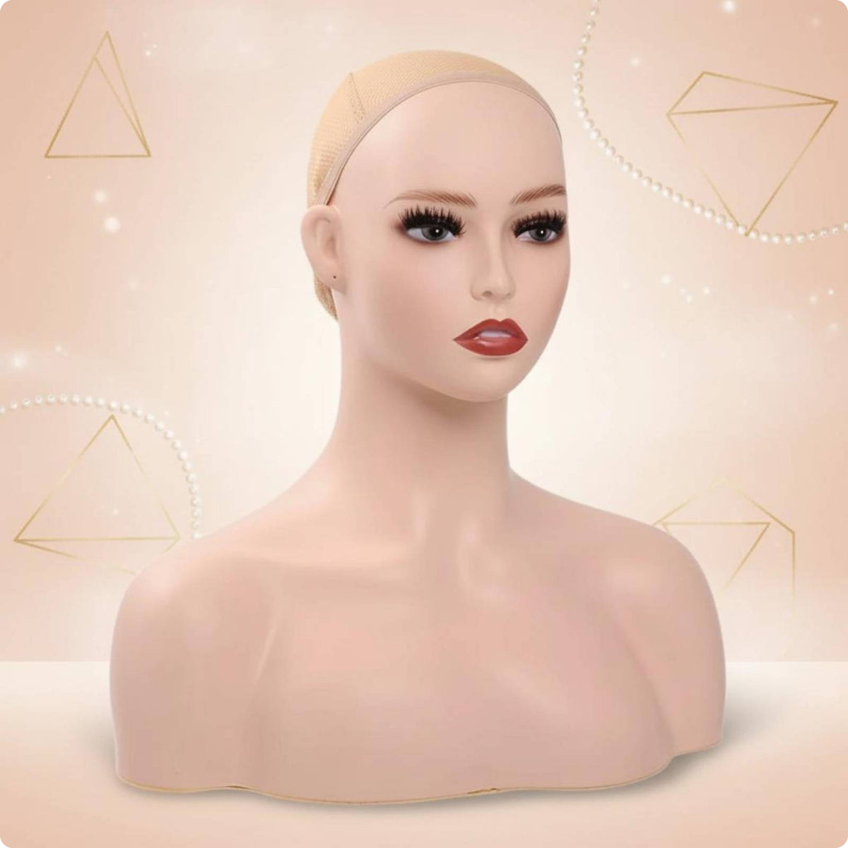 Female Mannequin Bust Facial Realistic Mannequin Bust Molded Ears