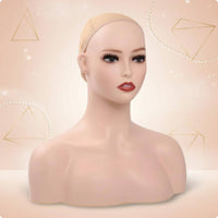 Female Mannequin Bust Facial Realistic Mannequin Bust Molded Ears