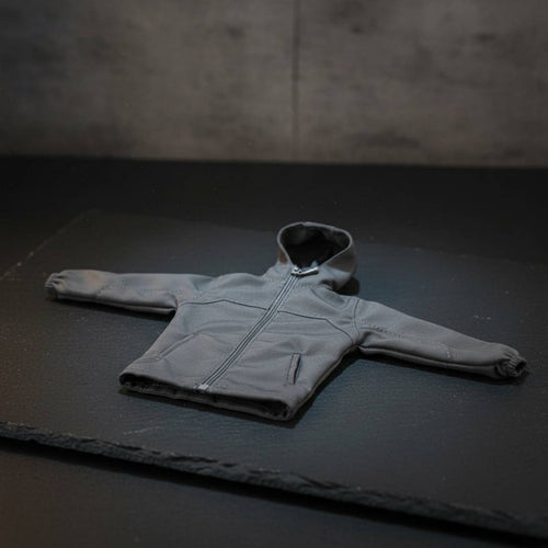 1:6 Scale Hooded Jacket Functional Fastener 1:6 Scale Combatant Coat Miniature Windbreaker Fashionable Design Action Figure Zip