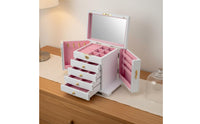 Wooden Jewelry Box Vintage Design Drawer Jewelry Box Large Capacity for Bedroom