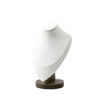 Necklace Display Bust with Wood Base Elegant for Livestreaming