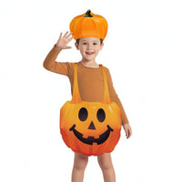 Jack-O'-Lantern Costume Printed Garment Soft Festive Fancy Dress for Kids Adults