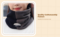 Winter Neck Warmer Men's Fleece Scarf Windproof Cycling