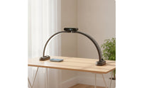 Half Moon Lamp Foldable Half Moon Light Beauty Lamp with Wireless Controller Control LED Manicure Table Light Curved