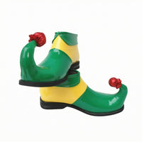 Curled Toe Clown Shoes Glossy Performance Footwear Rounded Opening