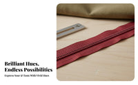Cut-to-Size No. 5 Coil Zipper Roll By the Yard Sewing Supply Long-Lasting Effortless Operation for DIY Enthusiasts, Upholsterers, Tent Manufacturing, Upholstery Projects, Outdoor Gear Repair, Apparel Production