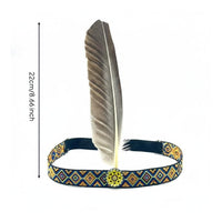 Feather Headdress for All Genders Tribal Feather Headband Lightweight