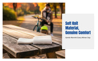 Korean Style Flip Cover Half Finger Gloves, Knitted Plush, Windproof, Autumn Winter, Cycling