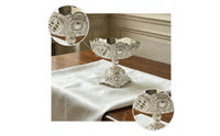 Embossed Dessert Bowl Decorative Footed Dessert Bowl Premium for Hosts, Collectors