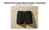 Quick-Drying men's Swim Trunks Comfortable Square Leg Swim Trunks Elastic Waistband for Adults, Swimmers, Hot Spa, Water Sports, Vacation