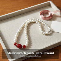 2 Pieces Faux Pearl Necklace and Bracelet Set Ideal Gift Pearl Jewelry Set