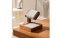 Watch Stand with Valet Tray Cushioned Watch Display with Tray Desktop