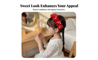 Floral Hairband for Children, Flower Wreath Headband, Tulle Mesh, Sweet Korean Design, Handmade, Event, Bride