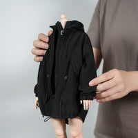 1/6 Scale Clothes Functional Fastener 1/6 Scale Doll Jacket Doll Outerwear Adjustable Drawstrings BJD Utility Jacket Soft
