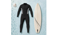 Stand Collar Foot-Stirrup Rash Guard Raglan Seams Men's Rash Guard Suit Contrast Panels Full-Length Swim Suit Fitted for Diving, Snorkeling, Surfing, Swimming