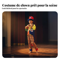 Kids Clown Costume Comfortable Kids Clown Costume Set Lightweight Colorful Clown Outfit for Halloween