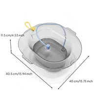 Sitz Bath with Flusher Toilet-Mounted Sitz Bath Basin Translucent
