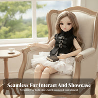Translucent Black Strapless Doll Outfit Toy Clothing Ruffled