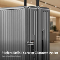 Front-Accessibleing Hardside Suitcase Long-Lasting Construction Wheeled Cabin