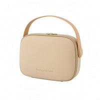 Boxy Cosmetic Bag Matte Rectangular Makeup Case Top Handle