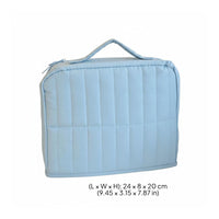 Upright Makeup Organizer Solid Color Quilted Makeup Bag for Home Storage