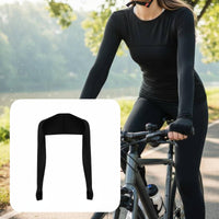 Ice Silk Sun Sleeves Breathable Stand Collar Arm Sleeves Lightweight for Cycling