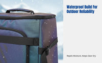 Professional Outdoor Ski Backpack, Waterproof 35L, Iridescent Reflective, Double Compartment Gear Bag