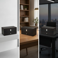 Watch Box with Drawer Compact Double-Layer Jewelry Box Stylish Watch Organizer with Drawer for Closet