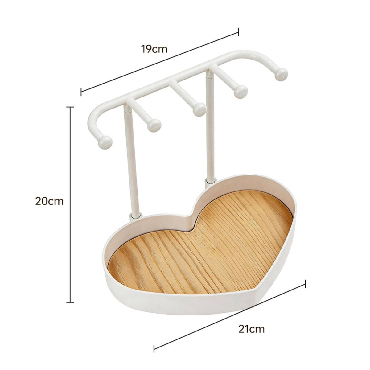 Heart Shaped Jewelry Stand Multi-Functional Earring and Bracelet Rack for Women