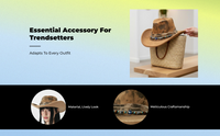 Vintage Cowboy Jazz Hat for Women Travel Brown All Seasons