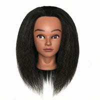 Hairdressing Practice Mannequin Head Waving Salon Training Tool Can Be Curled for Hairdressers, Beauty School