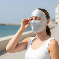 Silk Facekini Lightweight Face Cover Breathable Protection Face Cover for Beach