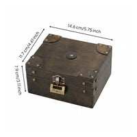 Wooden Jewelry Box Plain Interior Vintage Wooden Box Rustic
