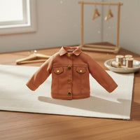 Doll Denim Jacket Fashionable Miniature Button-up Jacket Handmade for Hobbyists