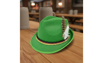 Traditional Design German Beer Festival Hat Single Size Fits Most German Feather Hat Decorative Rope Band for Men, Women, Beer Festivals